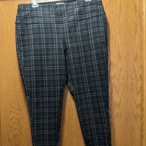 Plaid skinny pants